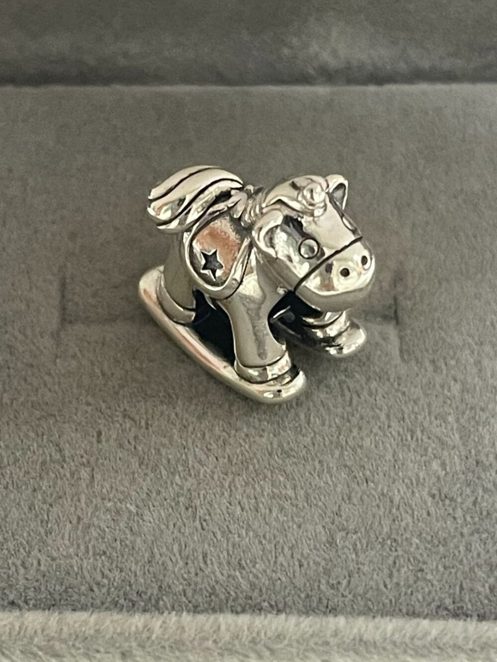 Pandora Santa's workshop Bruno the unicorn Rockin horse charm